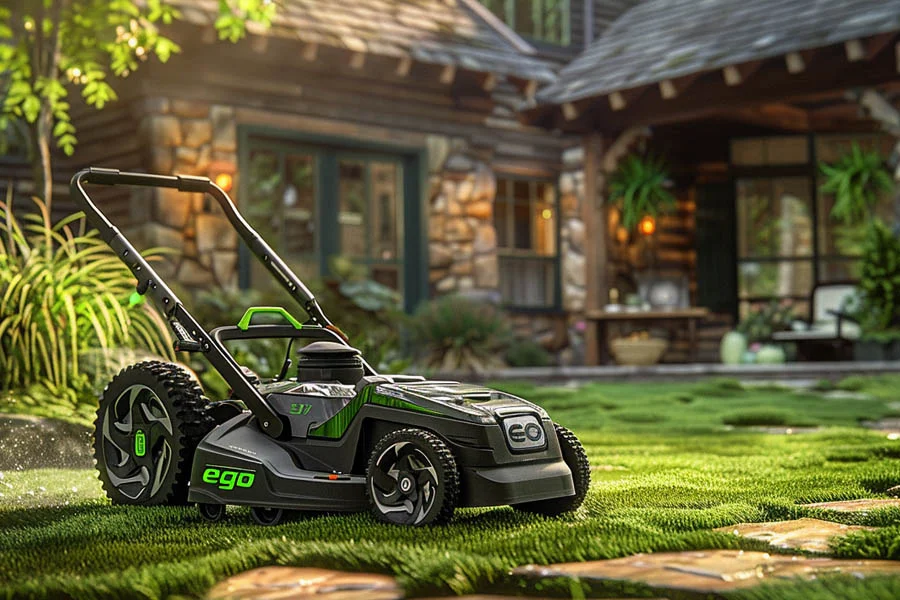 self propelled battery lawnmower